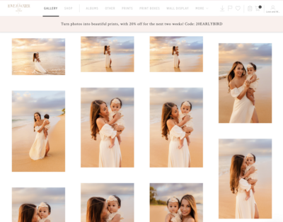 selection of images from a sunset portrait with love and water