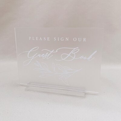 guest book sign- frosted acrylic