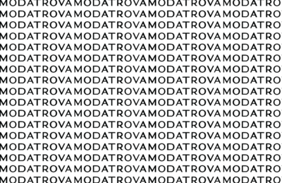 Modatrova logo repeat pattern in black on white background
