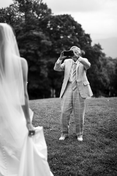 Modern wedding photographer captures a bright summer wedding at Westglow Spa in the Blue Ridge Parkway.