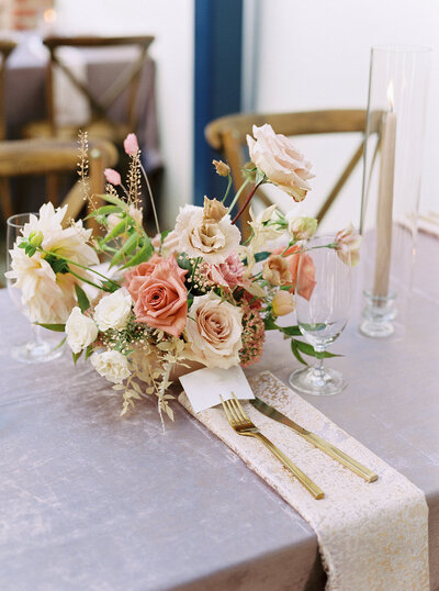 Moody neutral centerpiece low