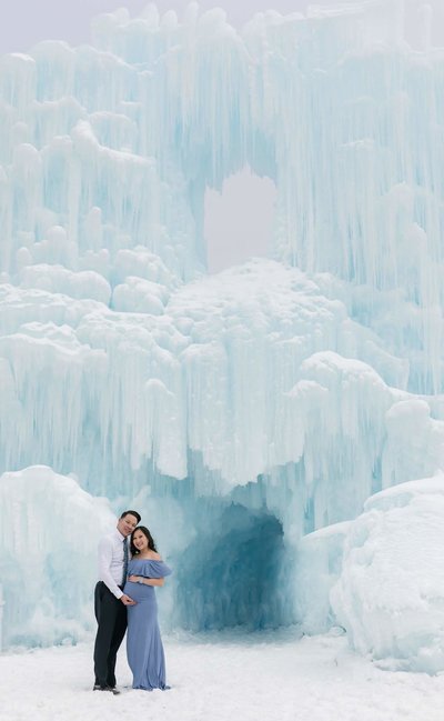 Ice Castles Maternity Photo