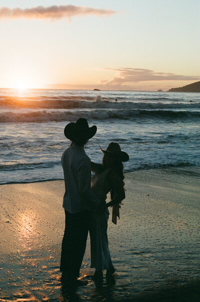 bride and groom embracing
