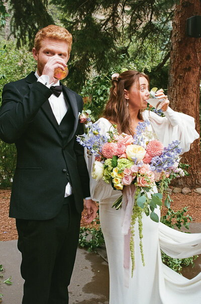 florida wedding elopement  photographed on film