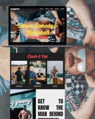 Influencer, fitness, motivational speaker, website design