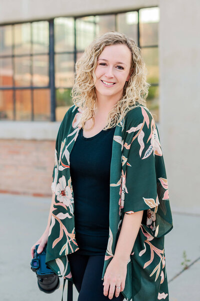 Self-portrait taken of Utah Photographer Sara Vaz, who specializes in headshots and senior photography.