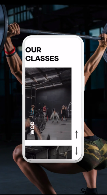 Affordable Website Design for a small business in the Fitness industry based in Warrnambool by website designer Coja Creative presented on mobile.