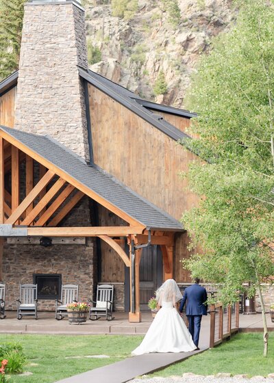 Intimate wedding at Blackstone Rivers Ranch in Idaho Springs Colorado