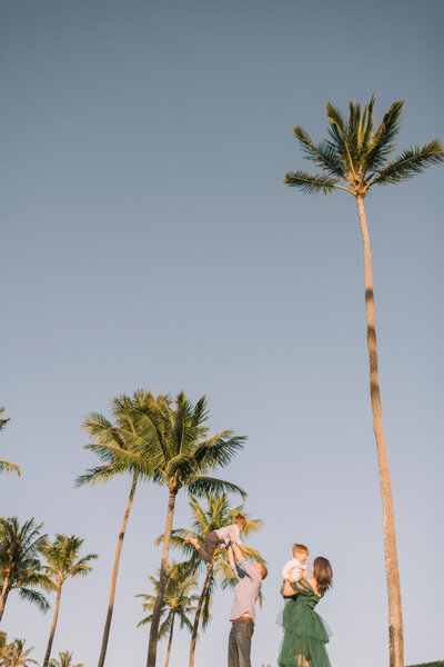 Beautiful family session on Maui's North shore featuring two playful toddlers by Maui photographer Mariah Milan.