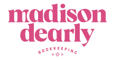 Madison Dearly Bookkeeping primary logo pink