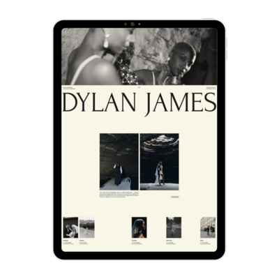 ipad website design mockup