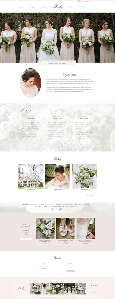 Showit Templates |  Heather Jones Creative | Camille