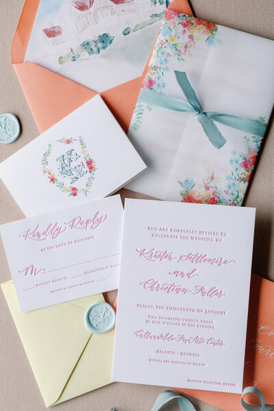 Tinlizzy Design custom wedding invitations