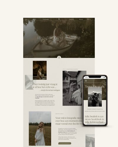 Moody website template voor fotografen