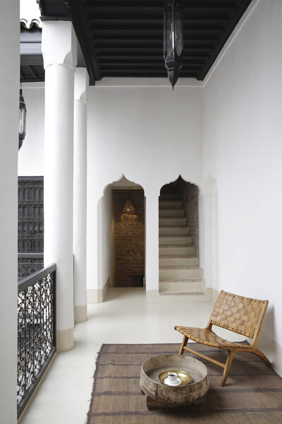 outdoor seating area in Marrakech