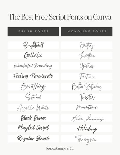 Free Canva Script Fonts 1 - JCO