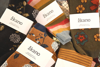 Zkano socks in various patterns found at joye