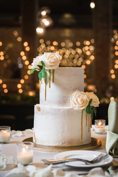 Northwest Indiana wedding coordinator managing an elegant reception setup with attention to detail.