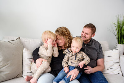 Kristin Wieskamp with her family for a photography session in Pittsburgh, PA. Kristin Wieskamp is a newborn photographer in Pittsburgh