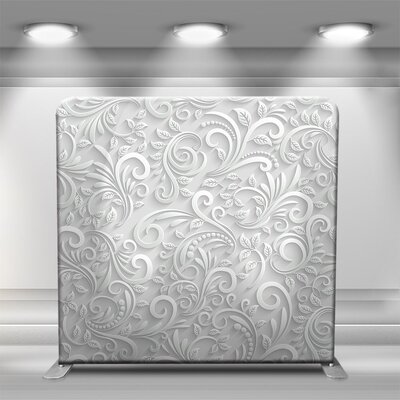 White pattern on photo booth backdrop