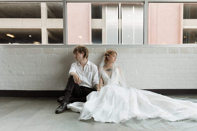 Bride and Groom sitting portraits