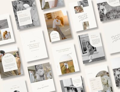 Neutrale Instagram post templates voor fotografen
