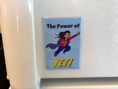 Superhero Magnet on fridge