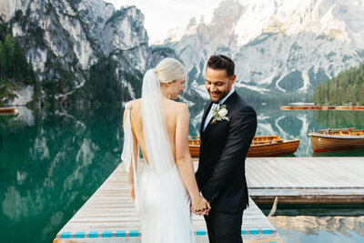 lago di braies elopement photography