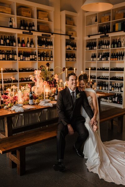 Dramatic modern baroque wedding florals for Alana and Mike with sculptural blooms and ornate styling by Summer Robbins Flowers in Central Oregon