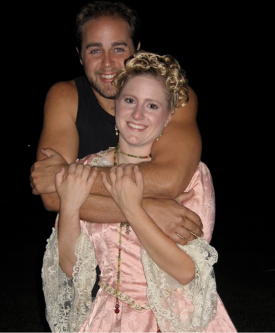 Actors Mark and Kristin Palkoner at 2006 Shakespeare Festival in San Juan Capistrano, CA.