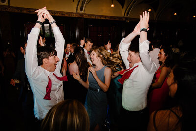bridal party dancing