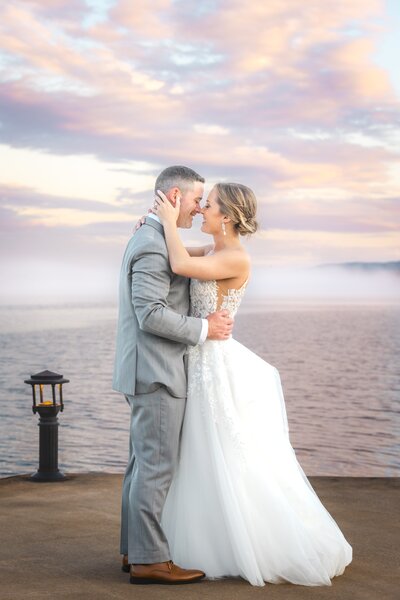 Bride and groom at S&S Saratoga Farm, NY