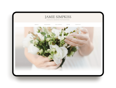 Jamie showit website template for photographers