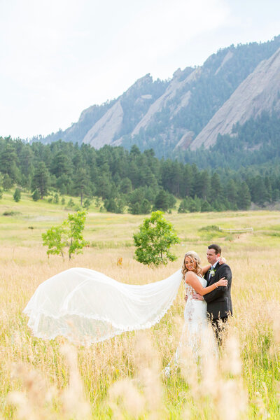 couple portraits as part of their rocky mountain elopement package