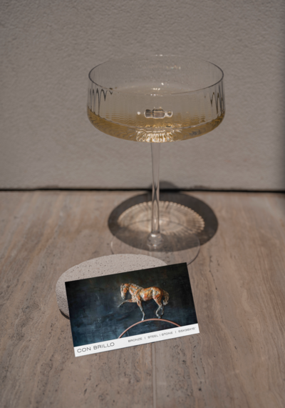 Stephanie Revennaugh Con Brillo Card with Glass