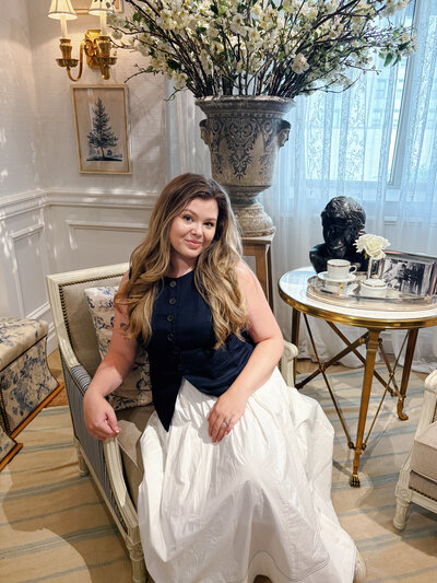 A photo of Kassidy at the Ralph Lauren store in Downtown Chicago. 