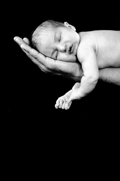 Charlotte North Carolina Black and White Newborn Photography Shoot