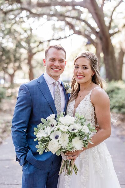 Carly + Bailey -  elopement in Forsyth Park - The Savannah Elopement Package, Flowers by Ivory and Beau