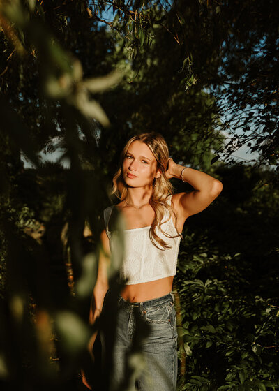 senior high school portrait at beach in connecticut by Sara McIngvale Photography