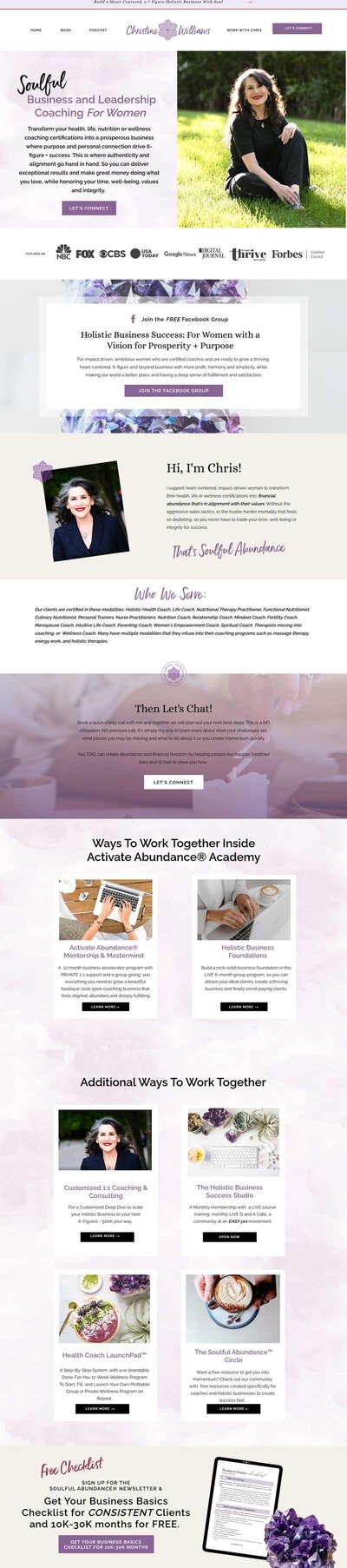 Kim Leto's Custom SHowit Website Design by Heather Jones Creative