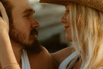 Western engagement photos in Yellowstone National Park