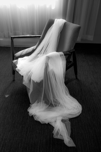 Voile sur fauteuil Photo noir et blanc