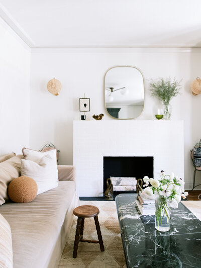 Elegant white living room