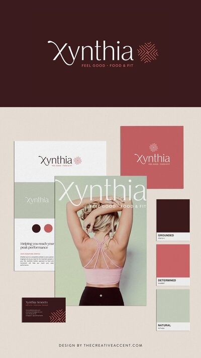 moodboard and styling for xynthia personal brand design