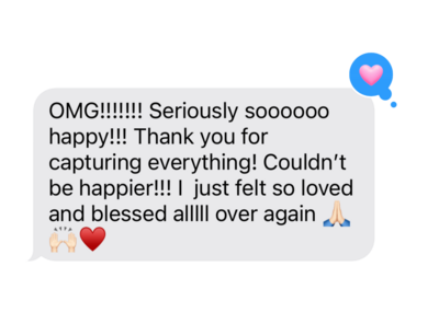OMG!! Seriously so happy!! Thank you for capturing everything!  Couldn't be happier!! I just felt so loved and blessed all over again.
