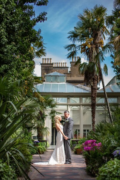 Bride and groom at destination wedding
