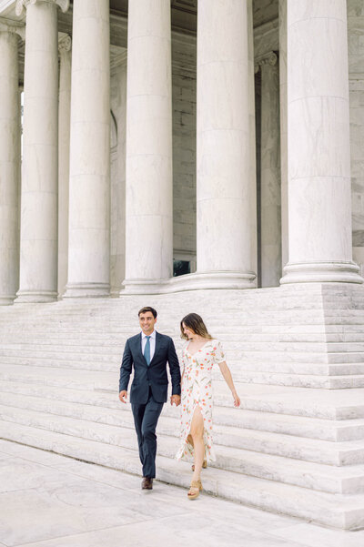 Cinematic portrait of a couple during their mountaintop elopement in Virginia, captured in soft, editorial light with a nostalgic film-inspired aesthetic by Editorial Wedding Co.