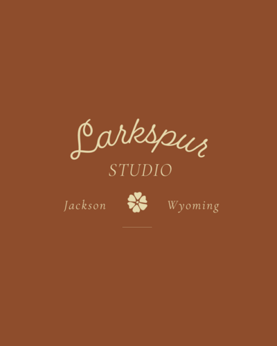 Retro, romantic, western branding for a western Wyoming floral studio.