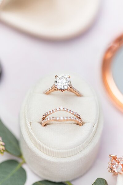 Three carat gold diamond ring in Mrs. Box.
