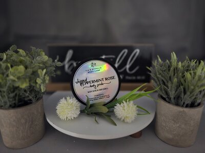 Whipped Peppermint Rose body scrub | Tia's Blessed Body